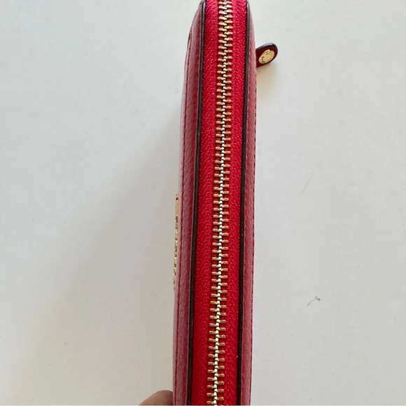 Vera Bradley Red Leather Zip Wallet - Picture 6 of 10